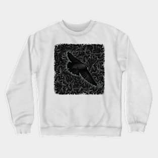 Painted Black Raven Crewneck Sweatshirt